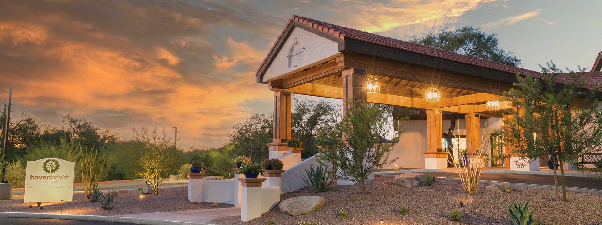 The front view of Haven Health Tucson a skilled nursing facility