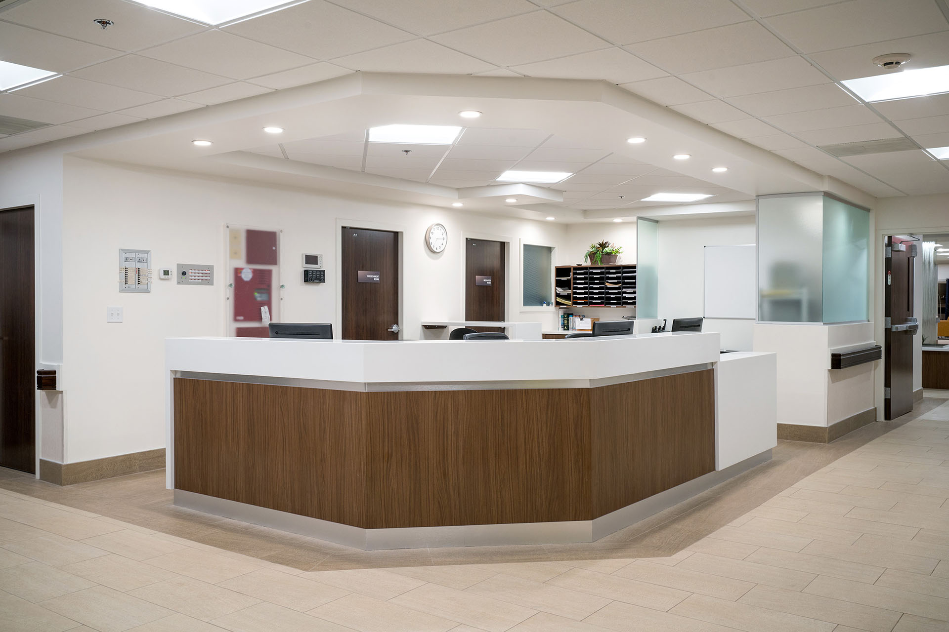 The nurse desk at the Tucson Haven Health facility