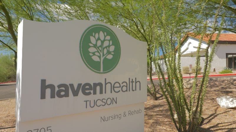 close-up of exterior sign haven health tucson