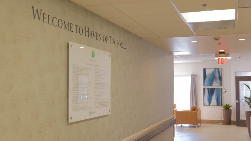 Welcome to haven health of tucson entrance and sign