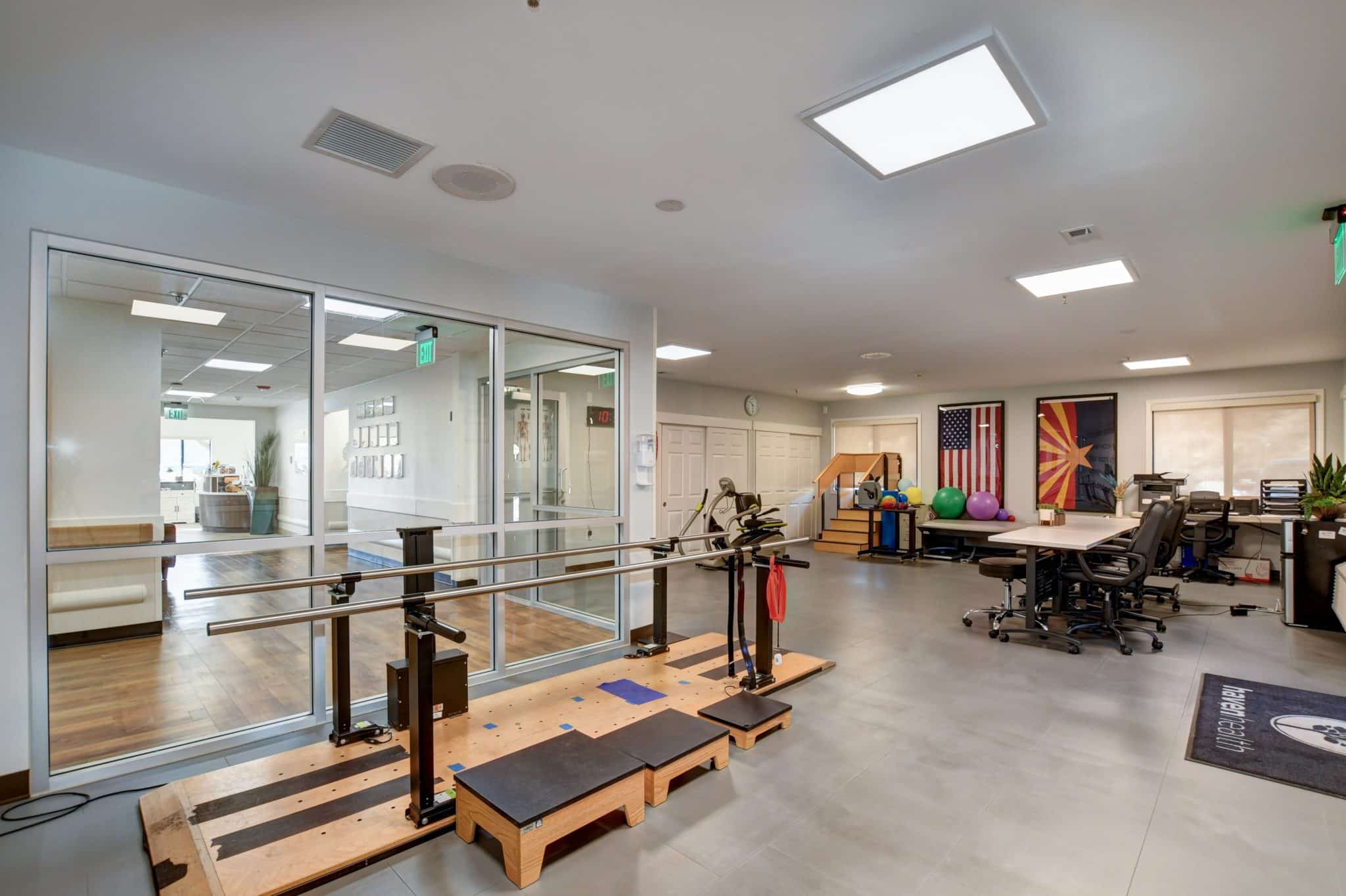 Rehabilitation gym at Haven Health Prescott