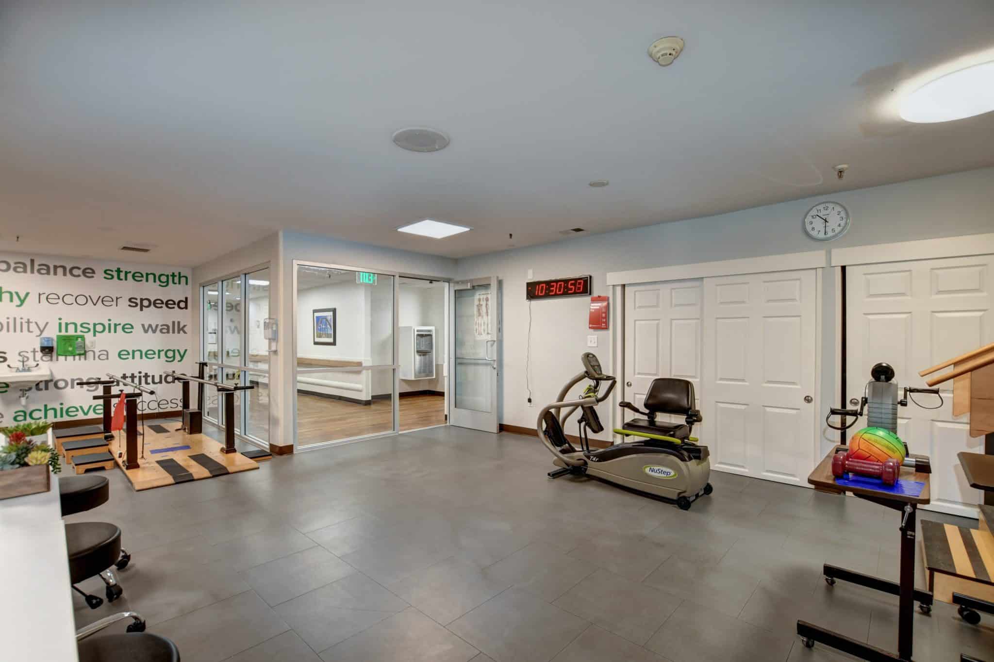 Rehabilitation gym at Haven Health Prescott
