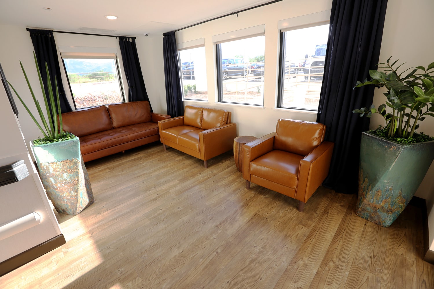 interior seating area with couch and chairs at Haven Health Sierra Vista skilled nursing facility