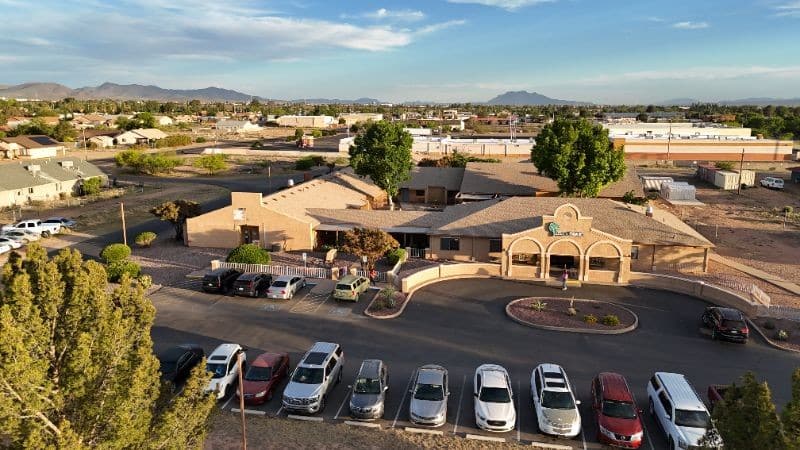 aerial parking lot image of haven health douglas