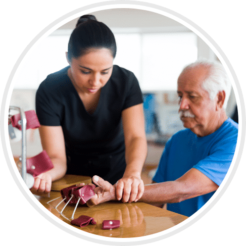 elder man receiving occupational therapy at Haven Health