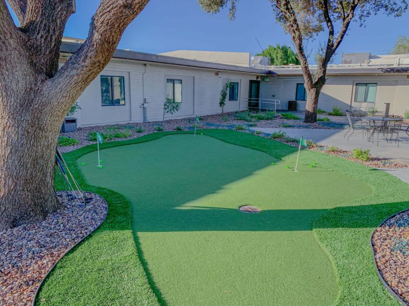 Putting green at Haven Health in Phoenix, Arizona