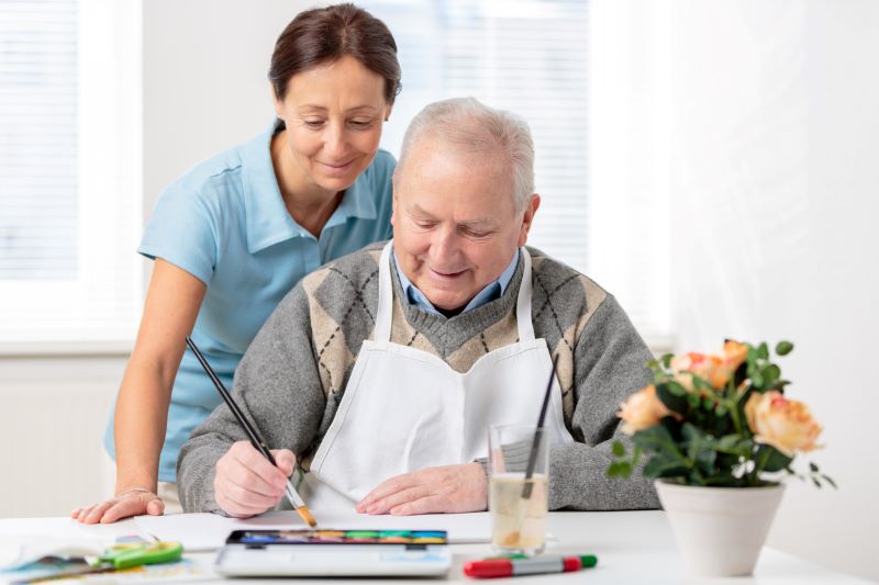 Patient Painting For Occupational Therapy