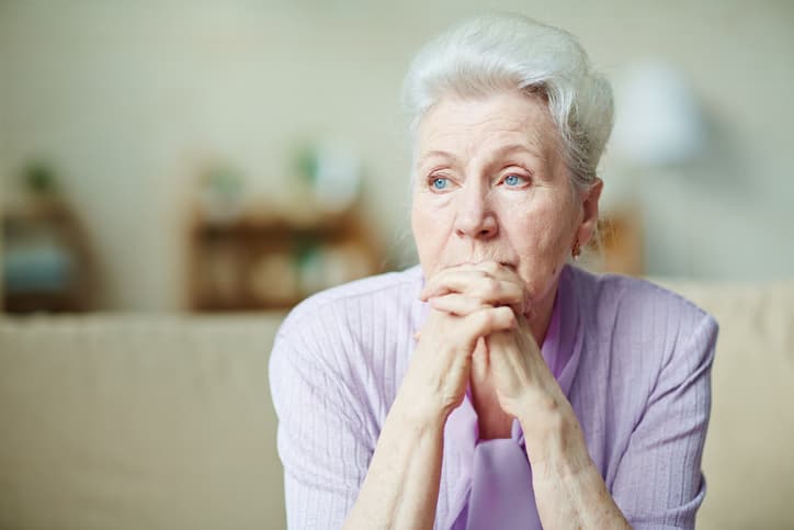 elderly woman with anxiety