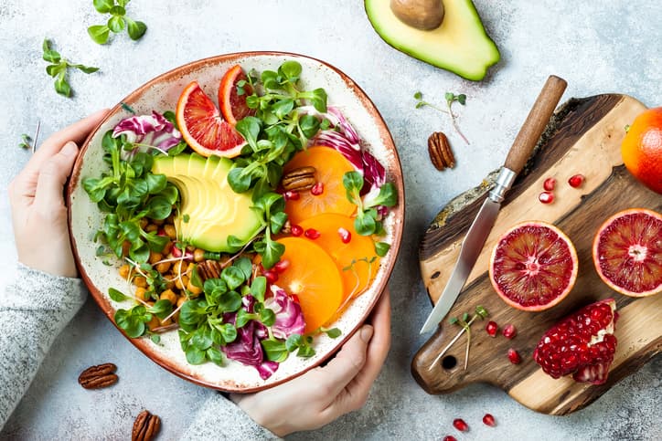 Health Salad In A Large Bowl