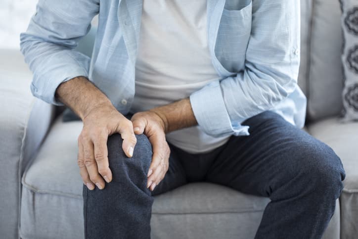 Man with joint pain in his knee