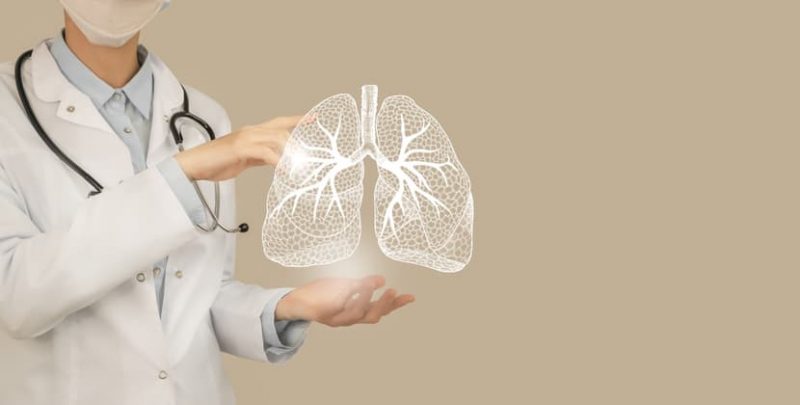 Illustration Of Lungs With Doctor
