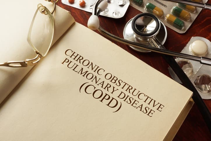 Book with diagnosis Chronic obstructive pulmonary disease (COPD)