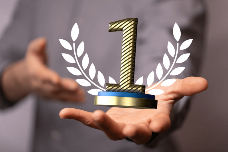 A Symbolic #1 Trophy For The Haven Health Award.